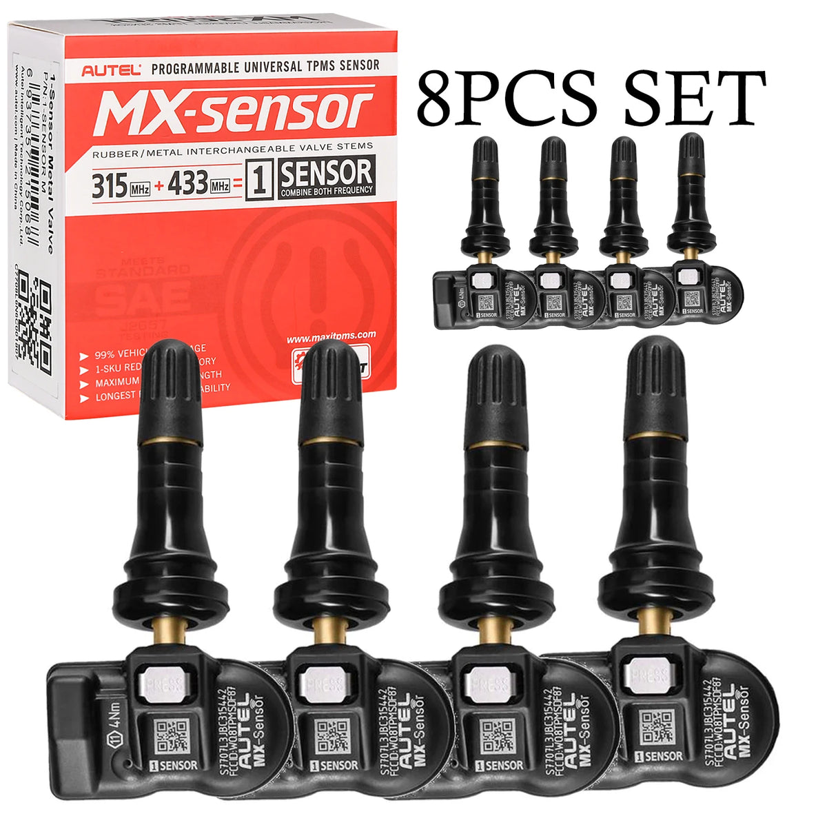 Autel TPMS MX Sensor 315MHz 433MHz 2in1 Programmable Automotive Tool