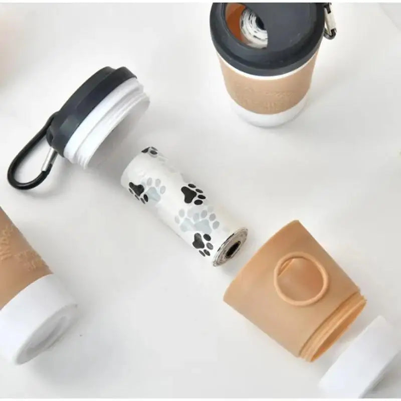 Portable Coffee Cup Style Dog Poop Trash Can Dispenser For Outdoor Walking