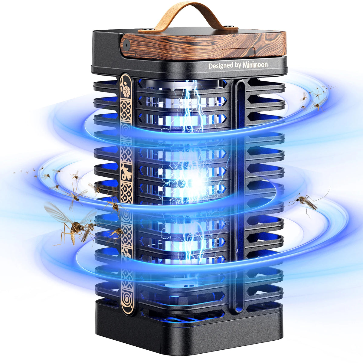 Minimoon Outdoor LED Bug Zapper With Dual Lights