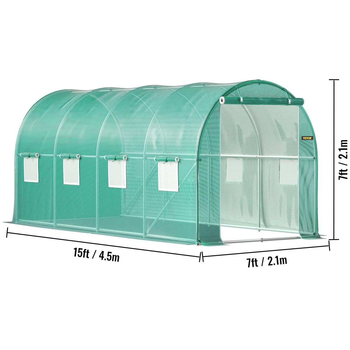 SucceBuy Walk In Tunnel Greenhouse Galvanized Frame Waterproof Cover Garden