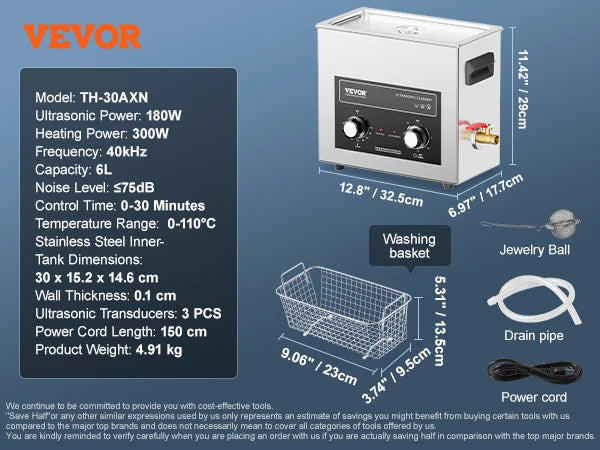 Succebuy Ultrasonic Cleaner With Timer And Heater