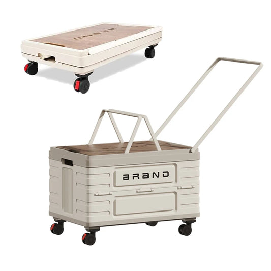 Heavy Duty Foldable 360 Rotating Storage Cart With Silent Wheels