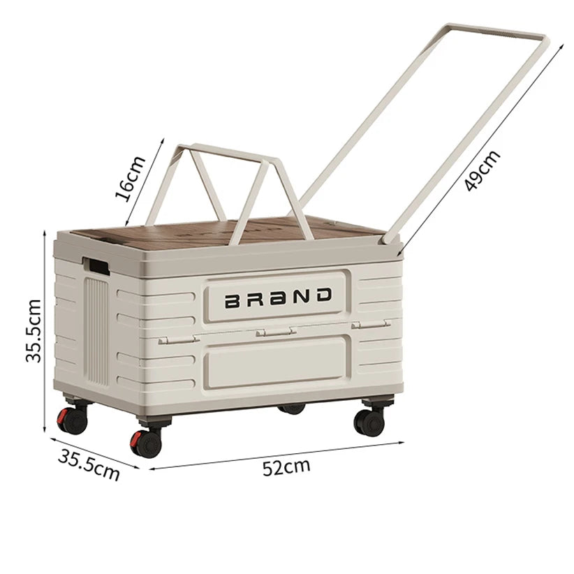 Heavy Duty Foldable 360 Rotating Storage Cart With Silent Wheels