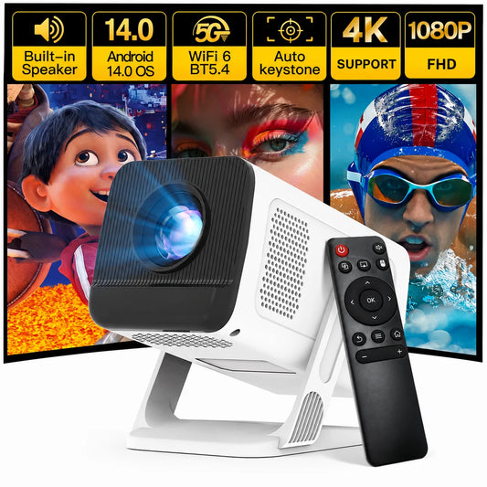 LynCast Smart Mini Projector Native 1080P With Auto Keystone
