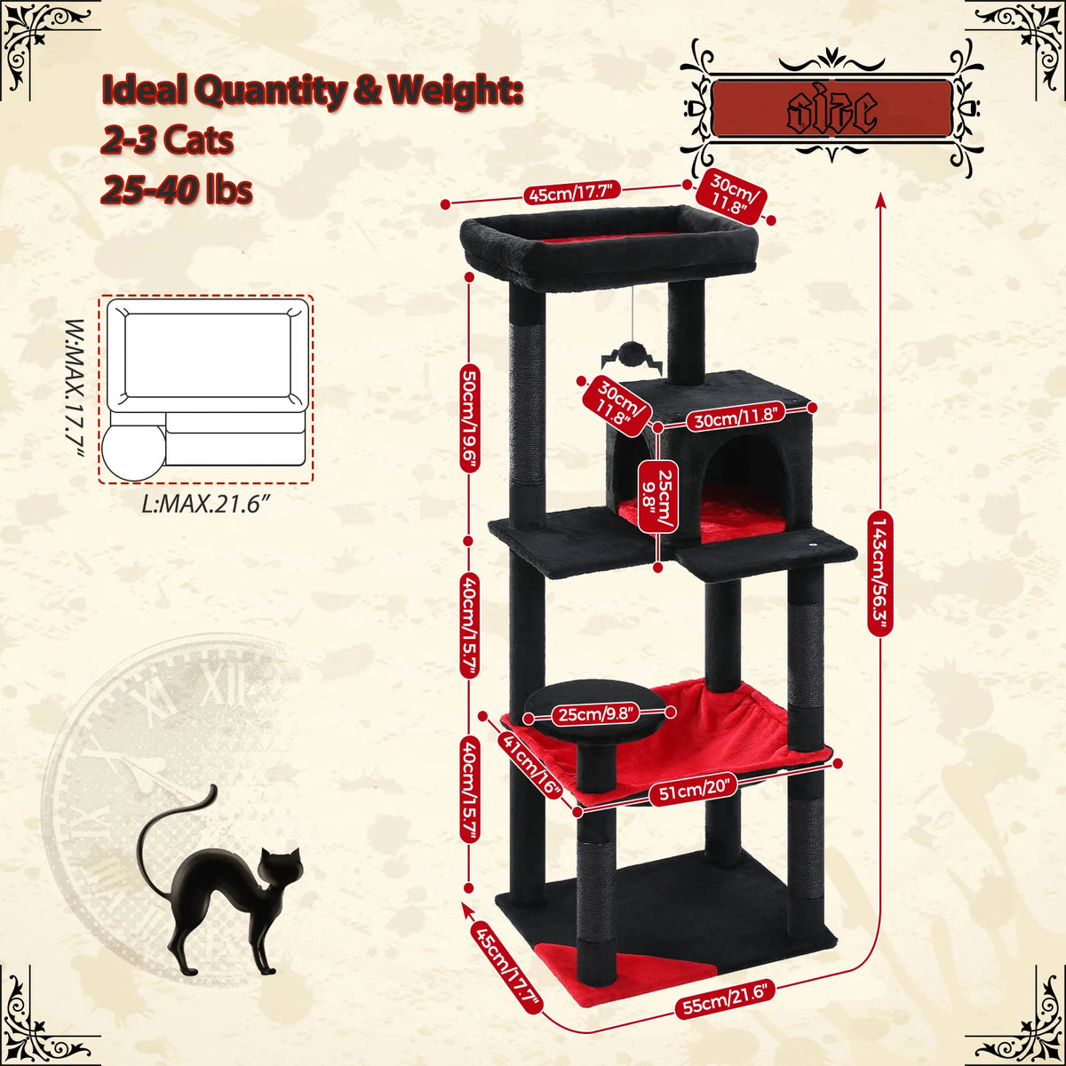 Pawz Road Gothic Cat Tree Tall Indoor Tower