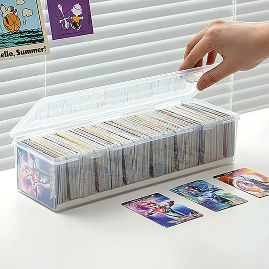 Clear Plastic Compartmentalized TCG MTG Card Organizer Box Adjustable Divider