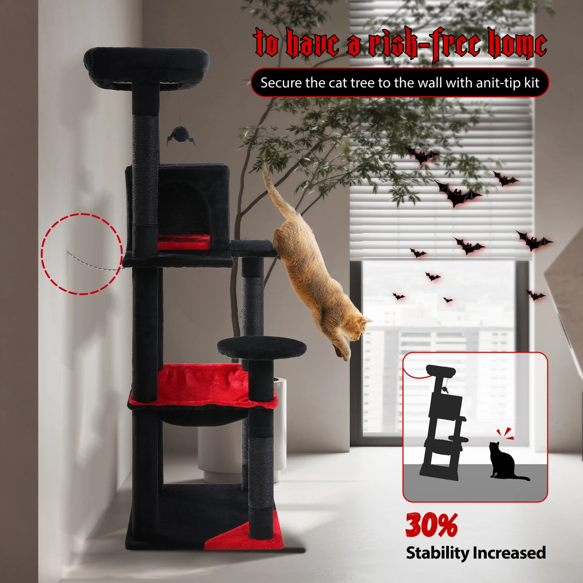 Pawz Road Gothic Cat Tree Tall Indoor Tower