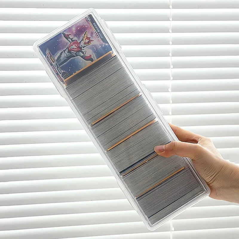 Clear Plastic Compartmentalized TCG MTG Card Organizer Box Adjustable Divider