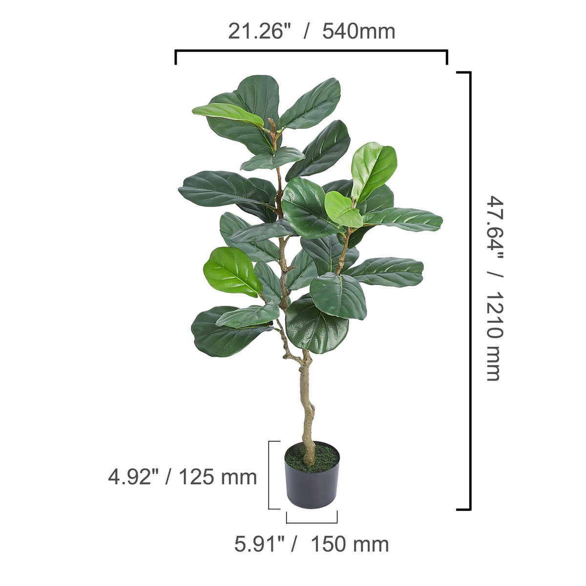 SucceBuy Artificial Olive Tree Secure PE Material Low Maintenance
