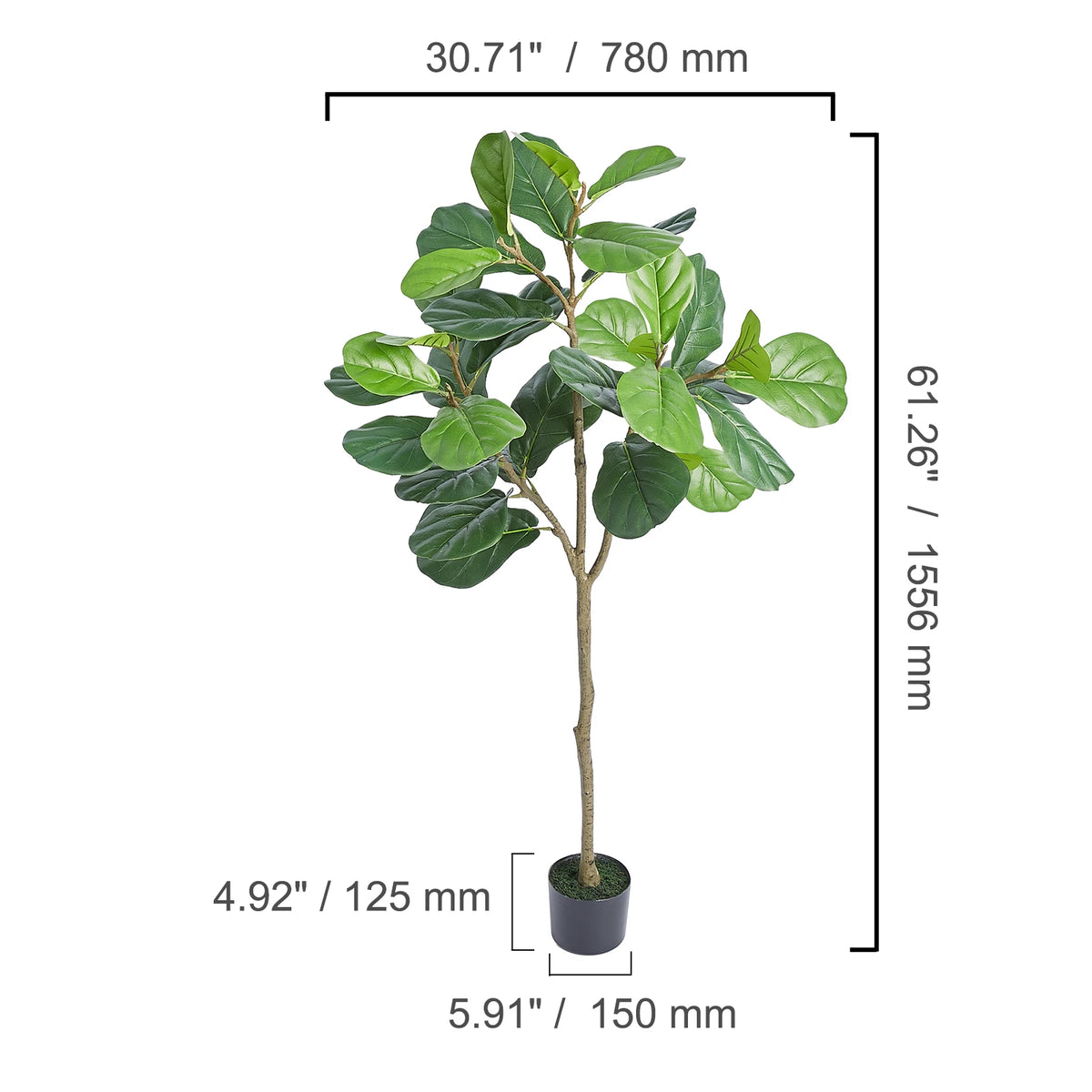 SucceBuy Artificial Olive Tree Secure PE Material Low Maintenance