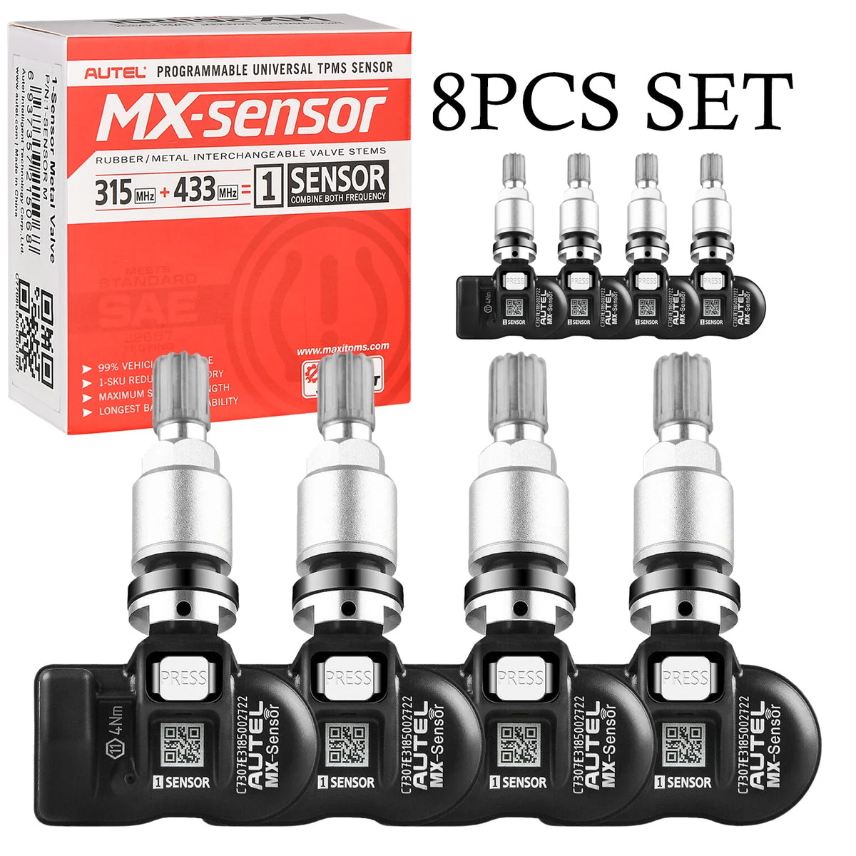 Autel TPMS MX Sensor 315MHz 433MHz 2in1 Programmable Automotive Tool