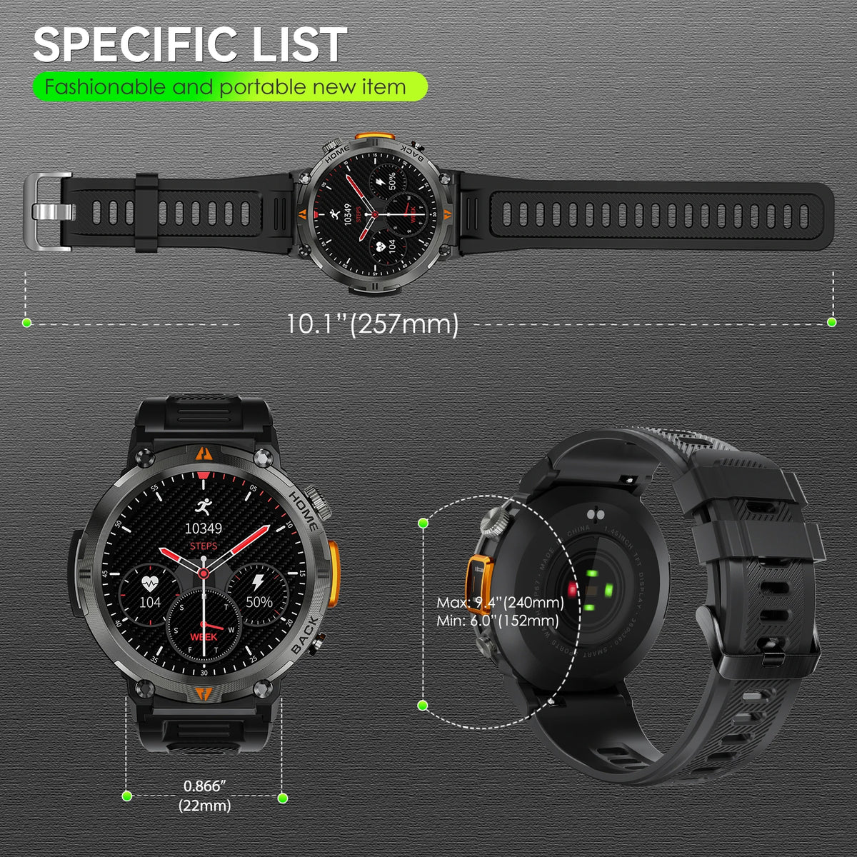 Eigiis 2025 Ke3 Bluetooth Calling Smartwatch Men