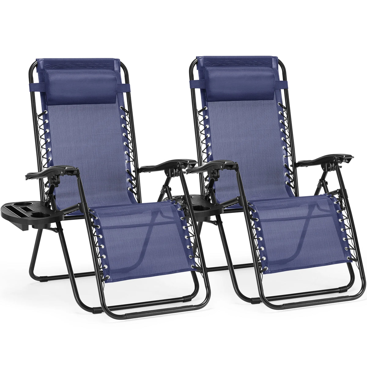 JHK Zero Gravity Portable Recliner Outdoor Lounge Chair With Pillow