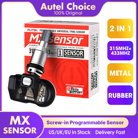Autel TPMS MX Sensor 315MHz 433MHz 2in1 Programmable Automotive Tool