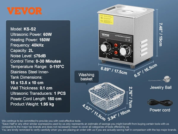 Succebuy Ultrasonic Cleaner With Timer And Heater