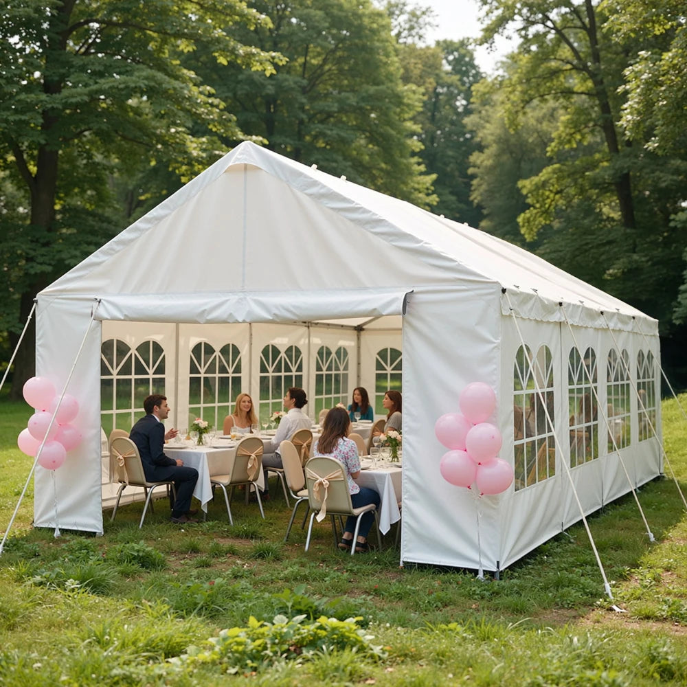 10x20 Heavy Duty Waterproof Anti UV Carport Canopy With Sidewalls