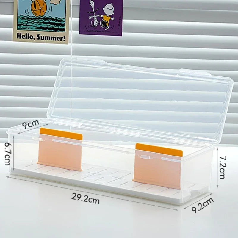 Clear Plastic Compartmentalized TCG MTG Card Organizer Box Adjustable Divider
