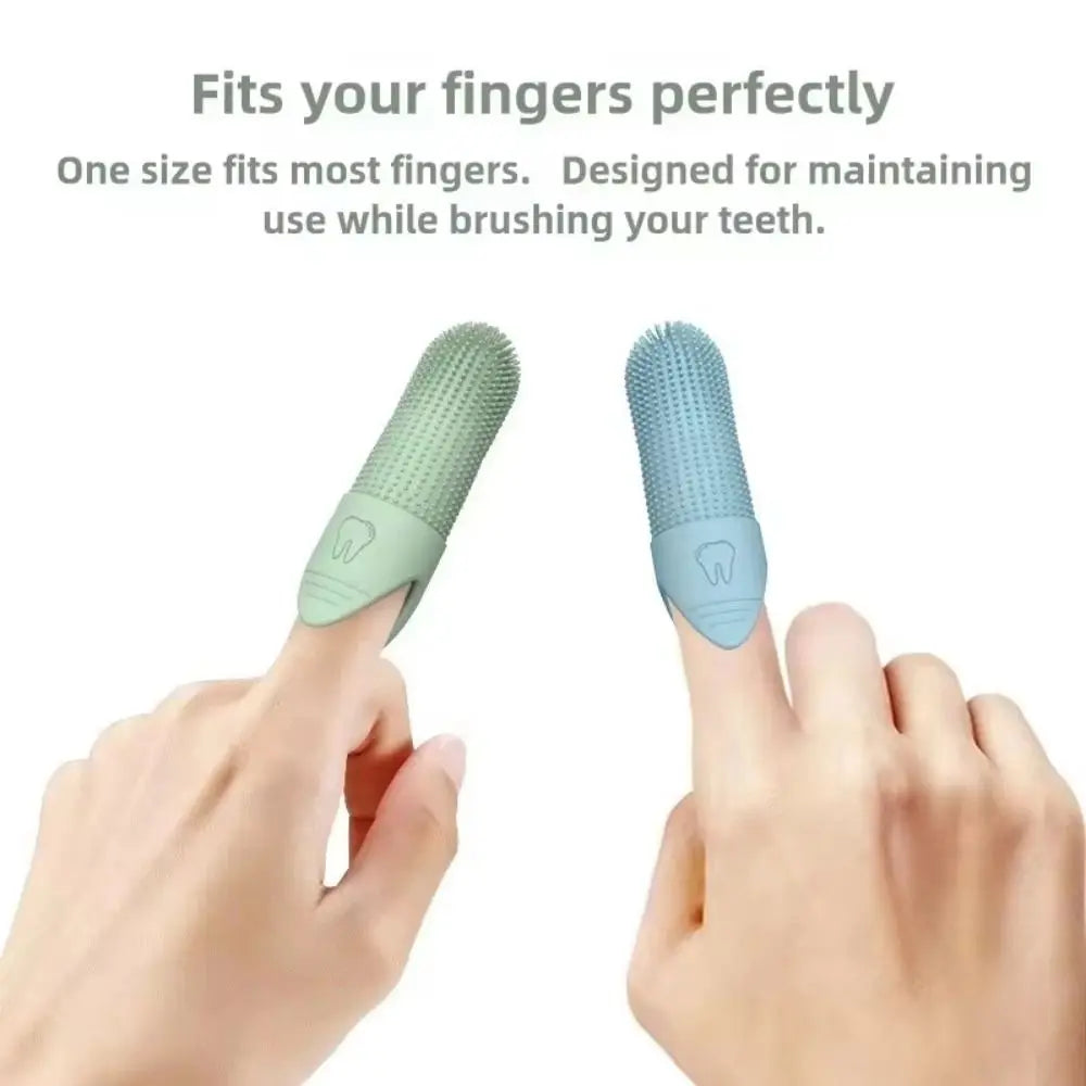 Dual Bristle Silicone Finger Toothbrush for Dog Dental Care