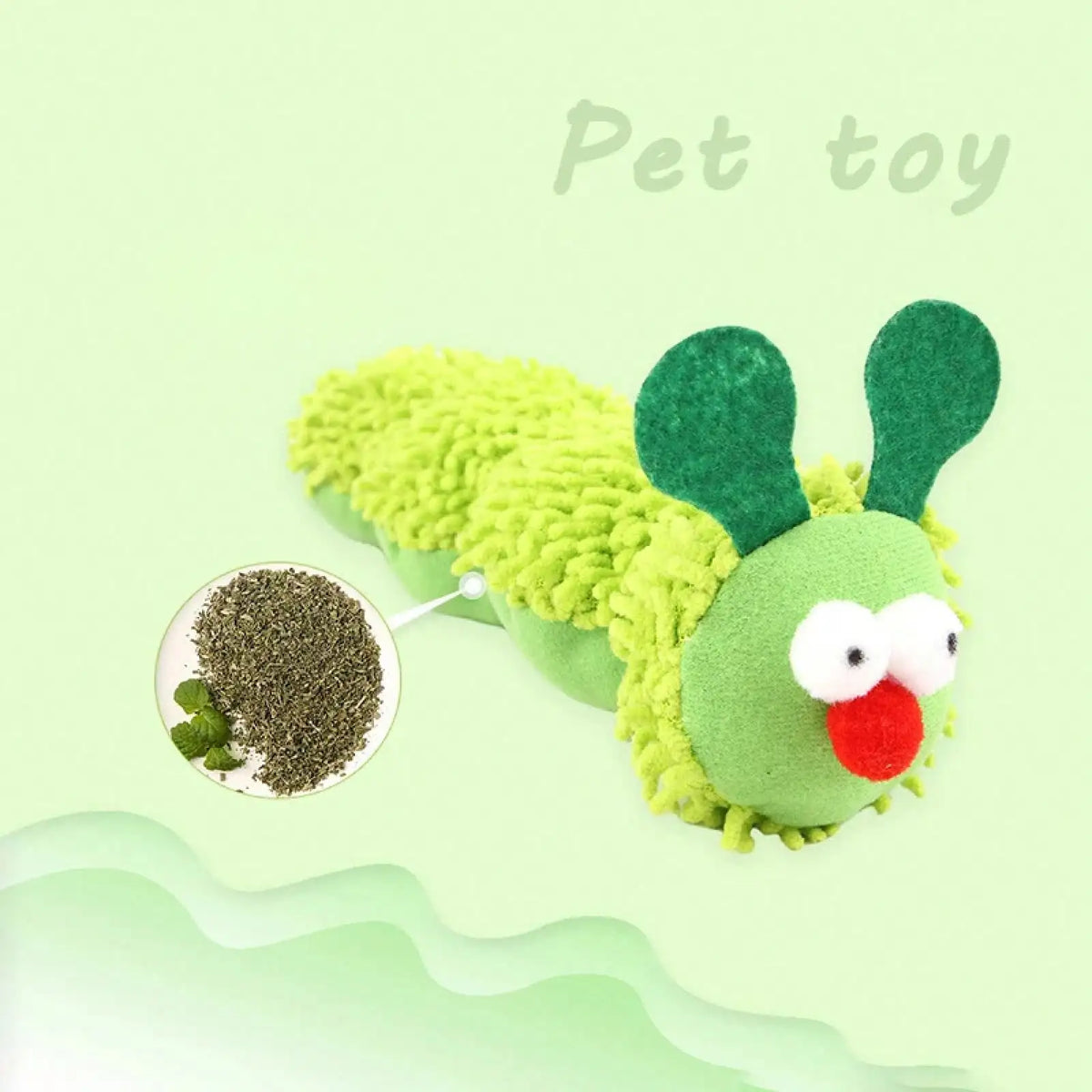 Cat Chew Toys Caterpillar Catnip Silvervine Molar Interactive Teeth Cleaning