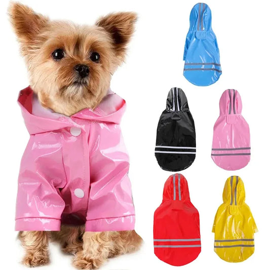 Waterproof PU Dog Raincoat Hoody Apparel Jacket