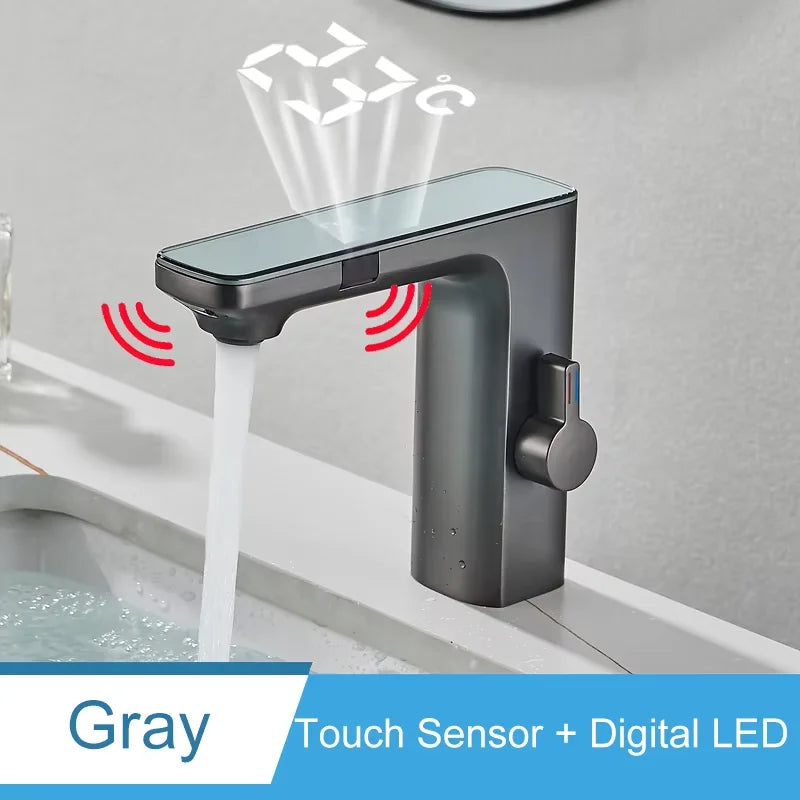 Seamless Shinesia Touch Control Digital LED Sink Faucet