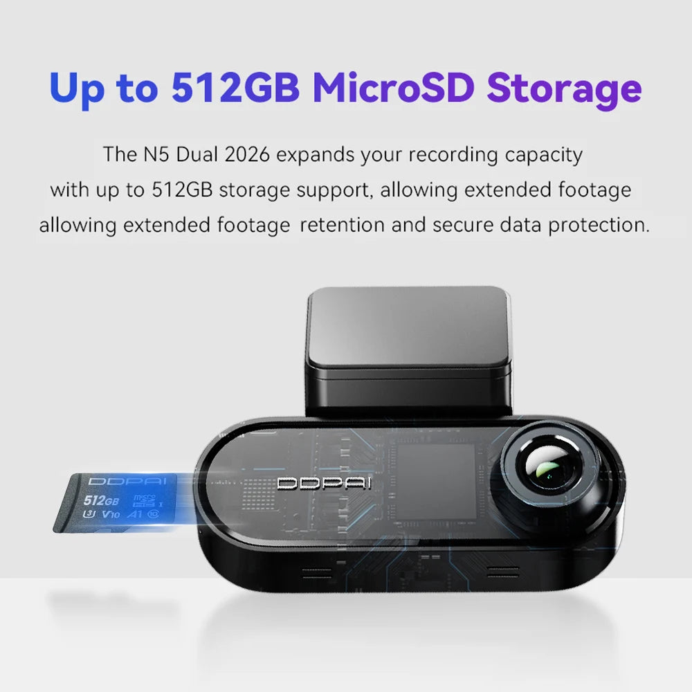 DDPAI 4K Ultra HD Dual Dash Camera With GPS Tracking