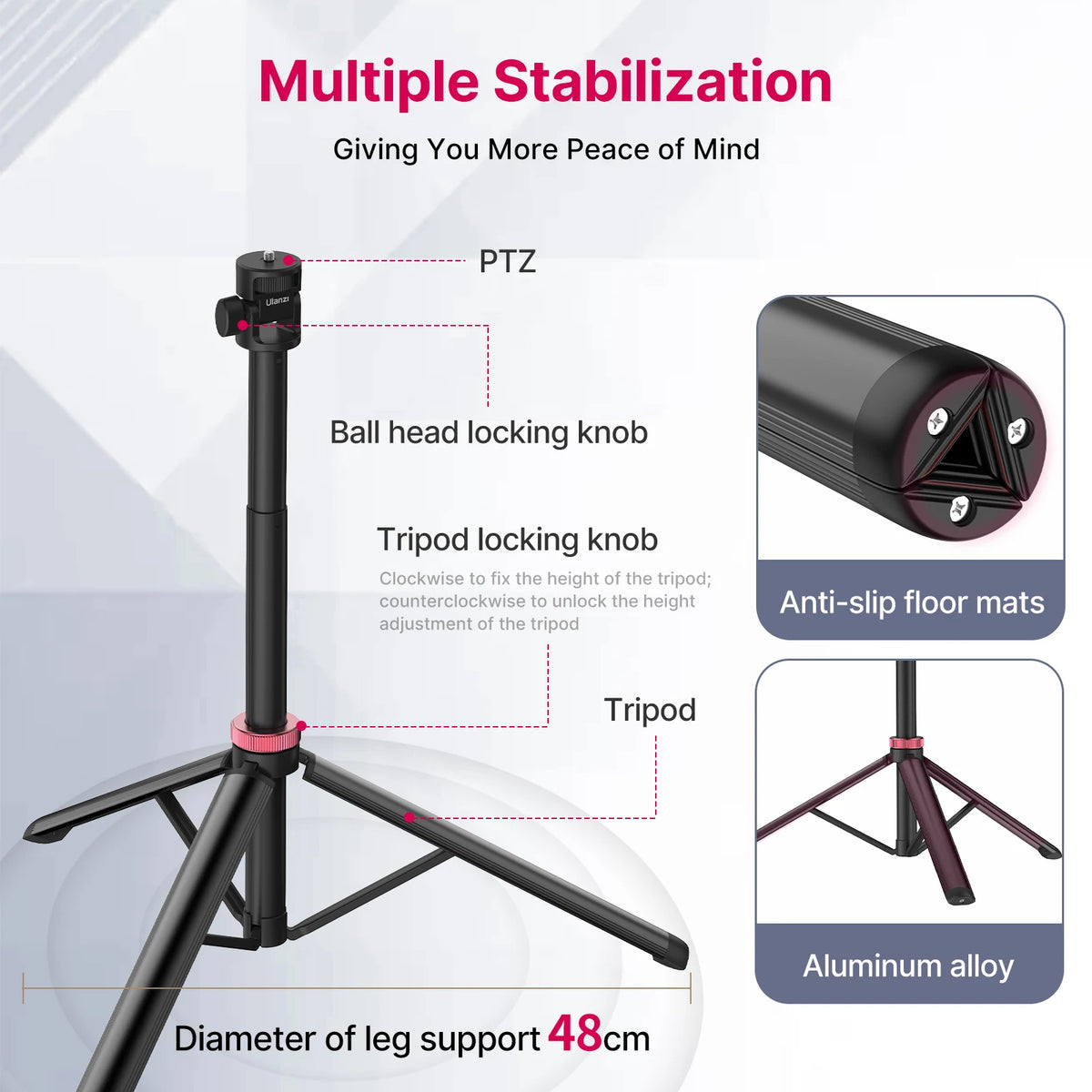 Ulanzi MT-79 Aluminum Alloy Universal Tripod For Camera And Light