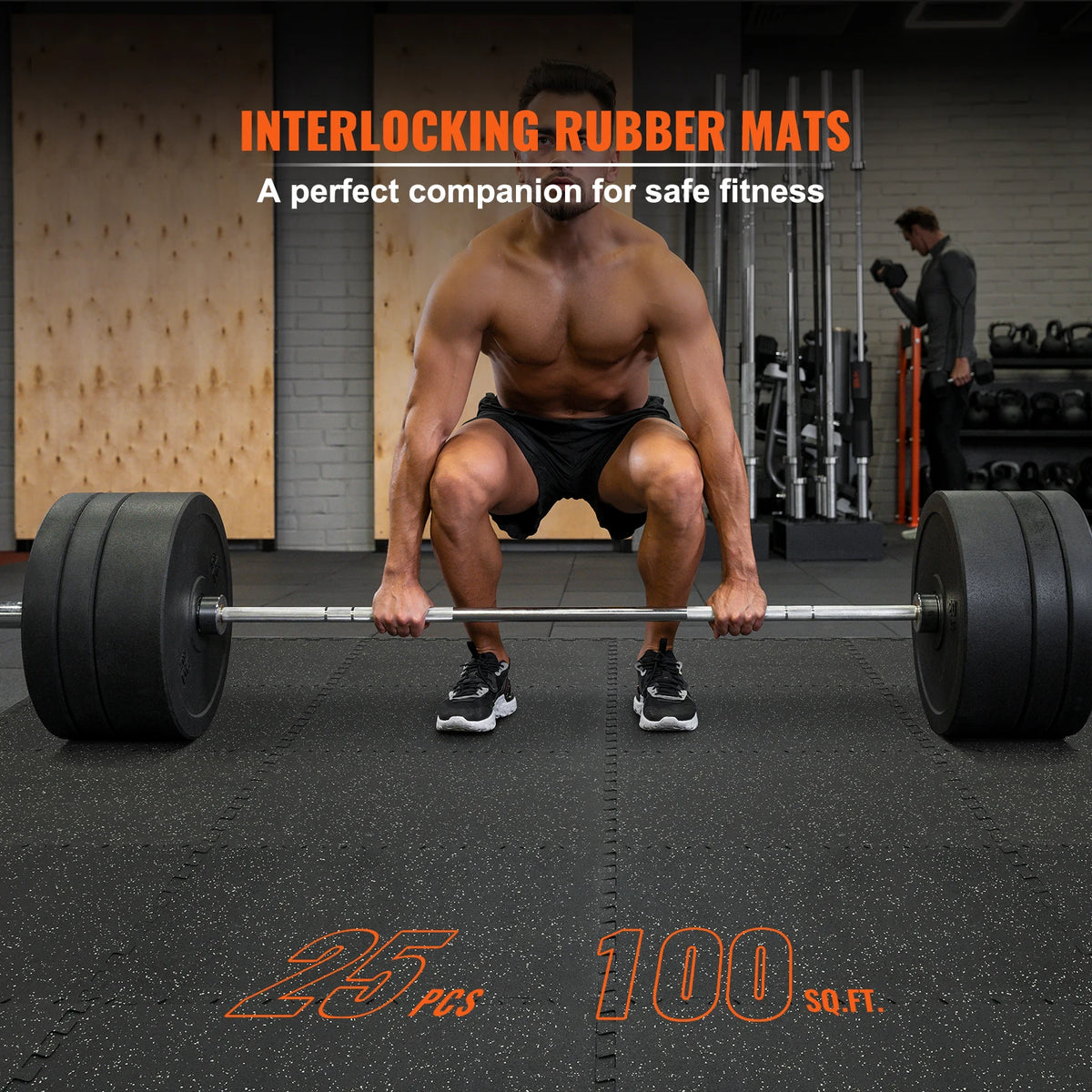 SucceBuy EVA Foam And Rubber Top Interlocking Gym Floor Mats