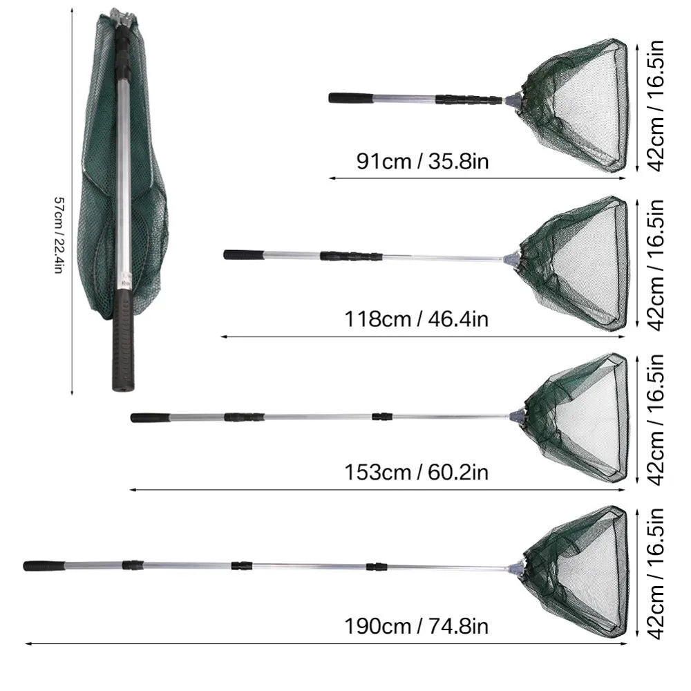 Folding Telescopic Landing Net For Fly Fishing
