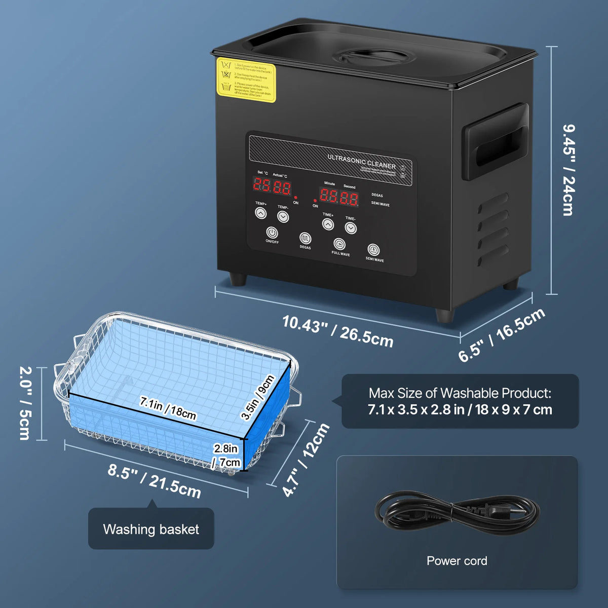 Succebuy Portable Ultrasonic Cleaner Dishwasher With Timer