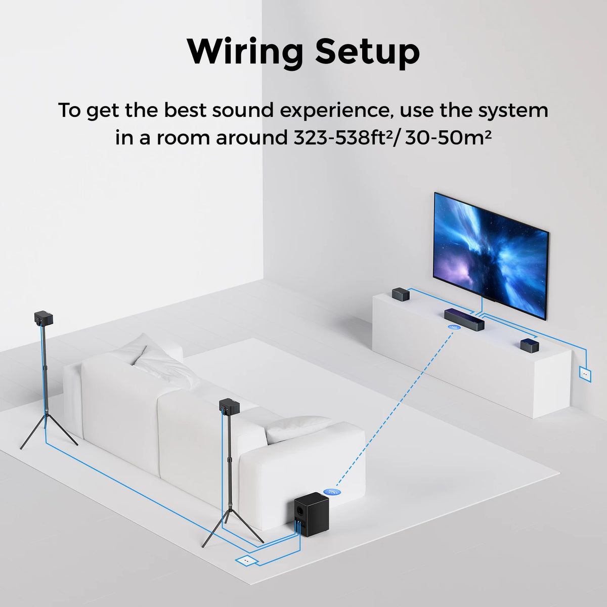 Ultimea 500W 7.1 Dolby Atmos Home Theater Soundbar Wireless Subwoofer