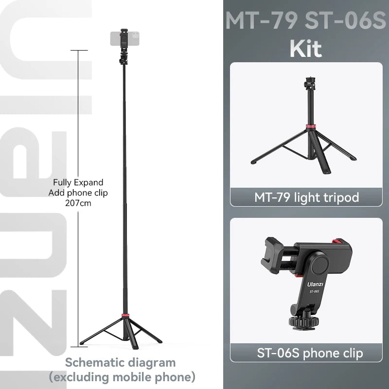 Ulanzi MT-79 Aluminum Alloy Universal Tripod For Camera And Light