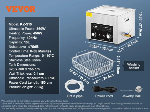 Succebuy Ultrasonic Cleaner With Timer And Heater