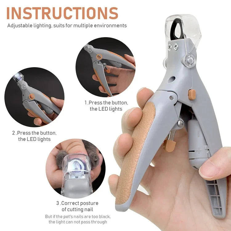 Lism Led Light Equipped Pet Nail Trimmer For Dogs And Cats