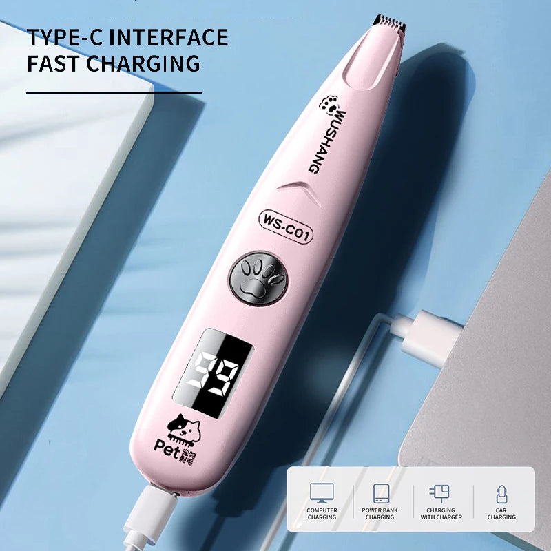 Low Noise Waterproof Rechargeable Electric Dog Groomer Trimmer