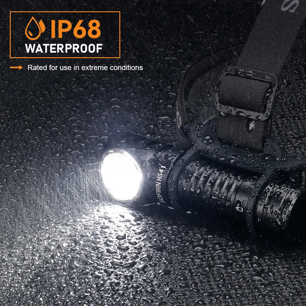 Sofirn HS41 Headlamp 4000lm USB C Rechargeable LED Flashlight