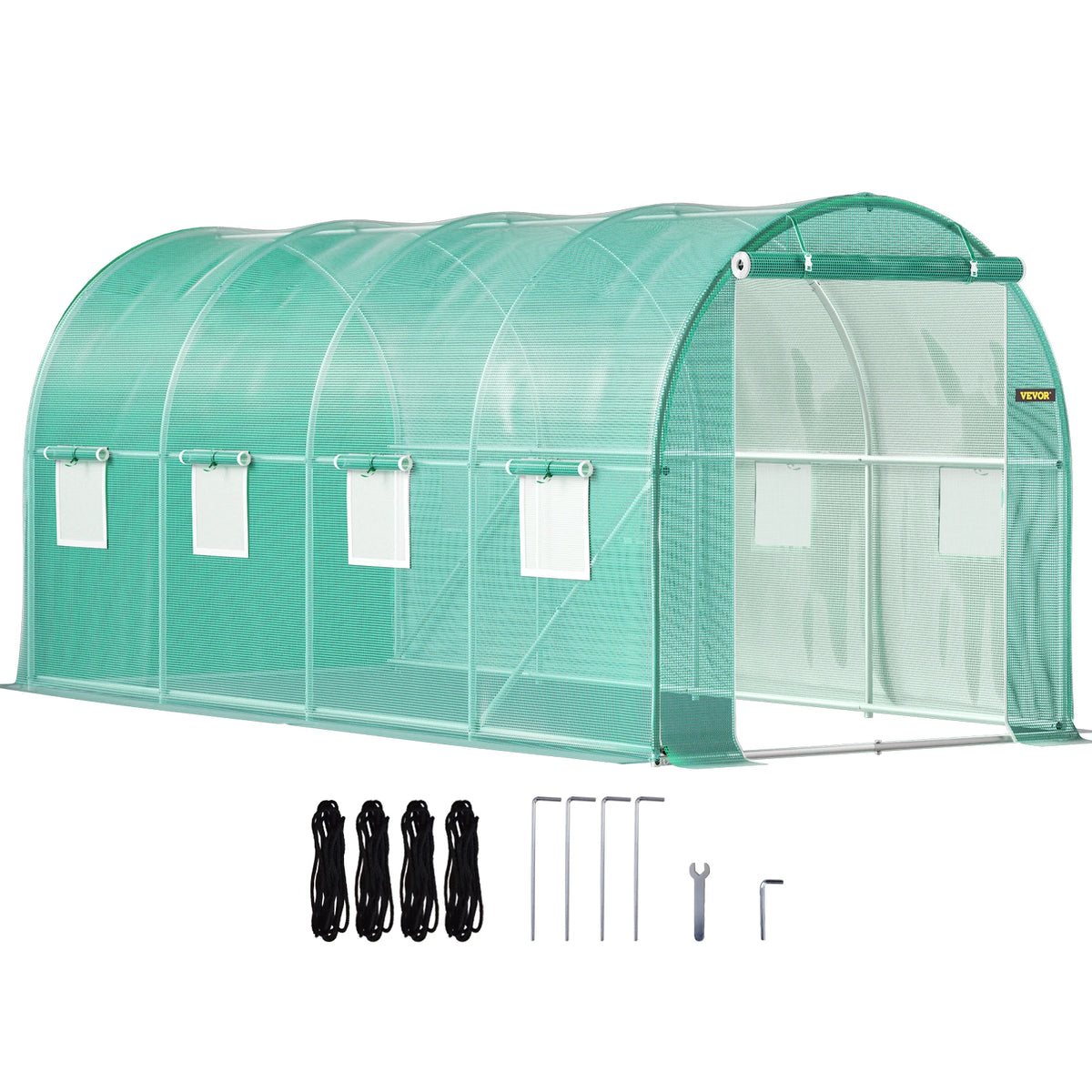 SucceBuy Walk In Tunnel Greenhouse Galvanized Frame Waterproof Cover Garden