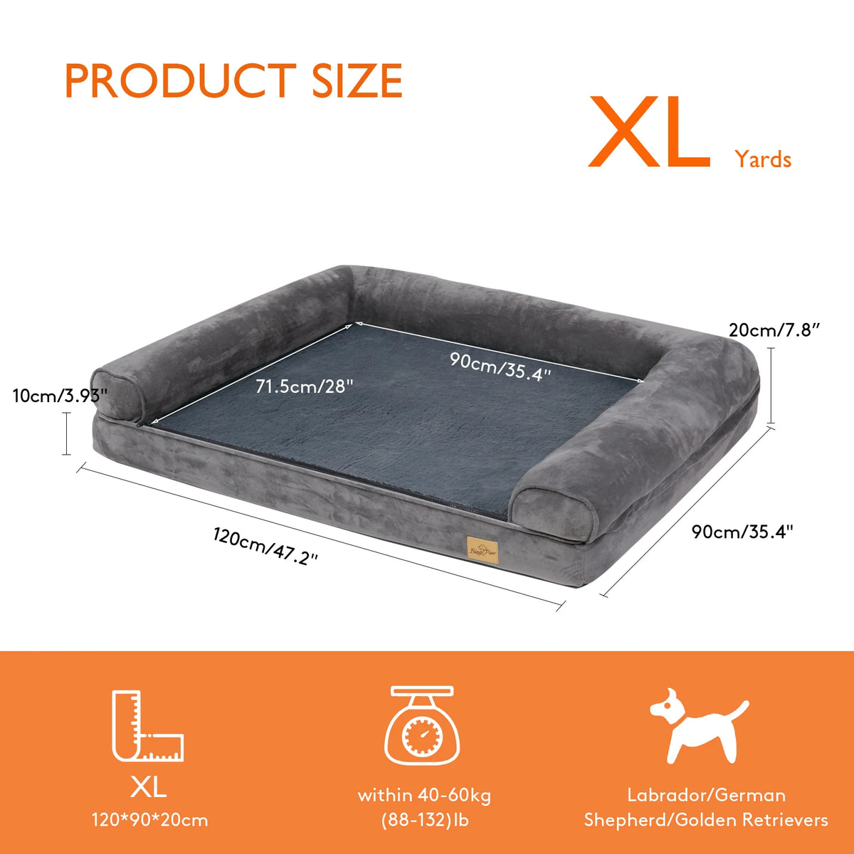Bingopaw Soft Orthopedic Dog Bed Mattress With Removable Washable Cover