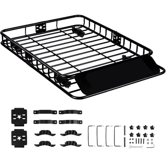 SucceBuy Heavy Duty Roof Rack Cargo Basket For Cars