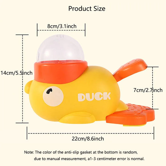 Yellow Duck Interactive Dog Feeder With Puzzle Toy Design And Anti Slip Base
