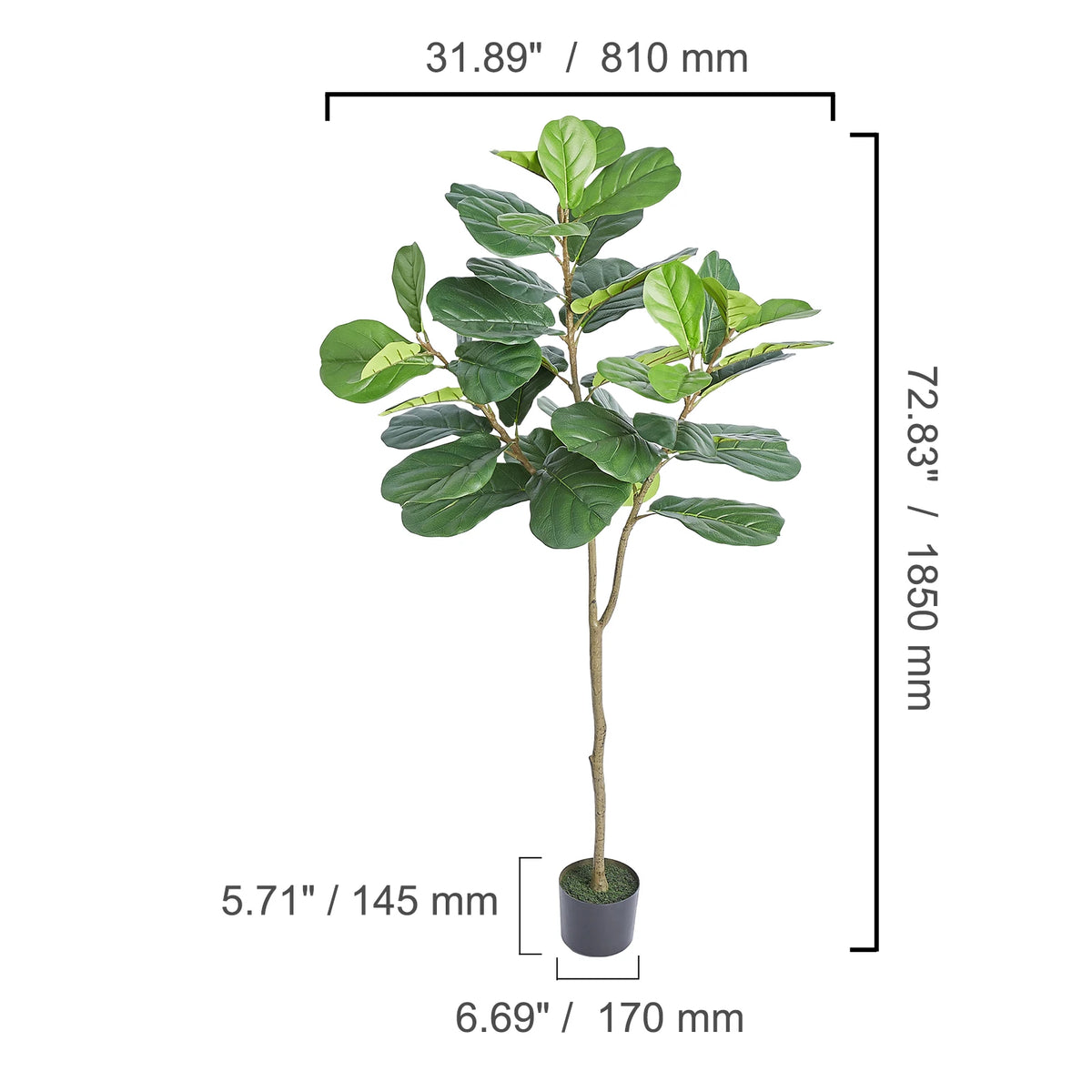 SucceBuy Artificial Olive Tree Secure PE Material Low Maintenance