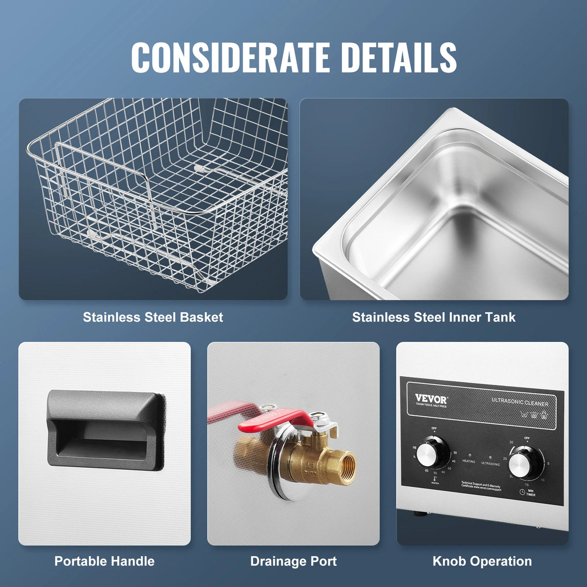 Succebuy Ultrasonic Cleaner With Timer And Heater