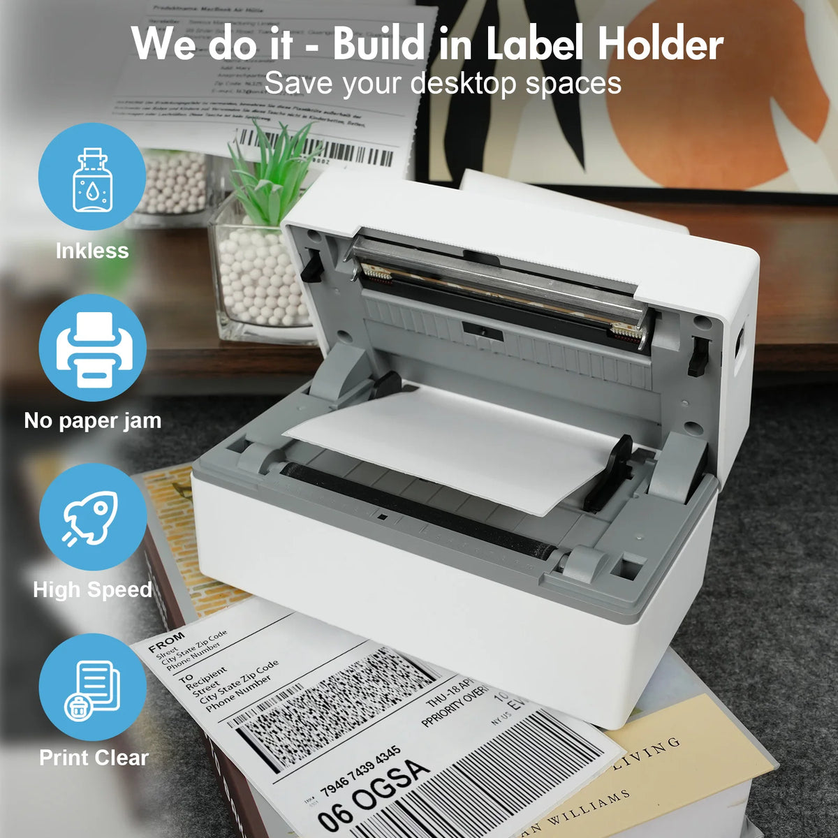 TakeYou Thermal Label Printer Portable No Ink Bluetooth High Speed
