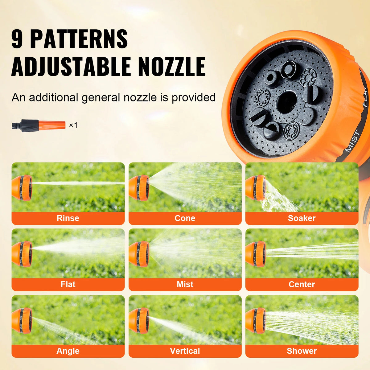 SucceBuy Retractable Garden Water Hose Reel With Nozzle