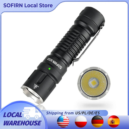 Sofirn SC33 XHP70.3 High Power Rechargeable LED Flashlight