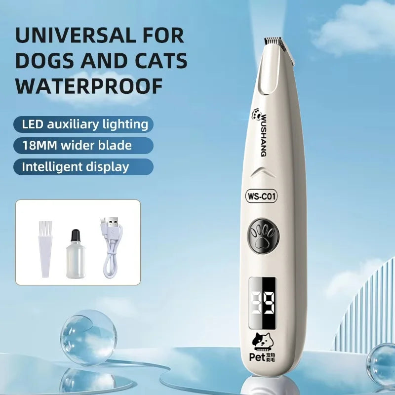 Low Noise Waterproof Rechargeable Electric Dog Groomer Trimmer