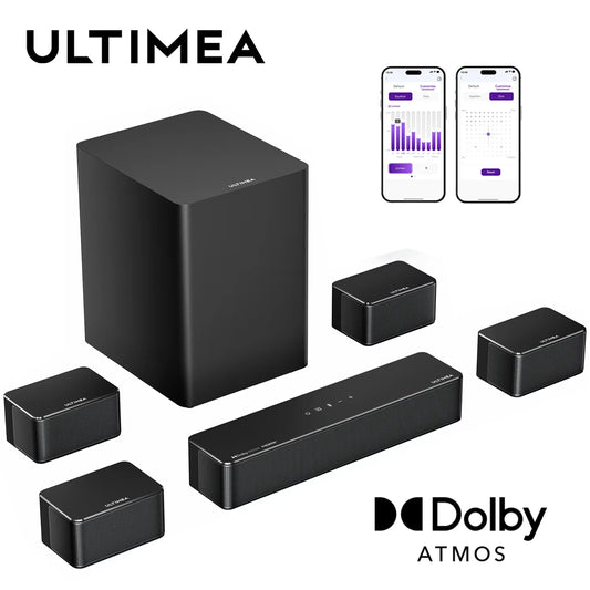 Ultimea 500W 7.1 Dolby Atmos Home Theater Soundbar Wireless Subwoofer