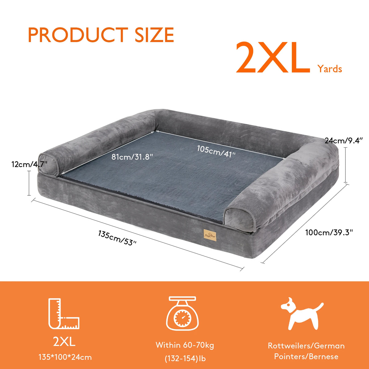 Bingopaw Soft Orthopedic Dog Bed Mattress With Removable Washable Cover