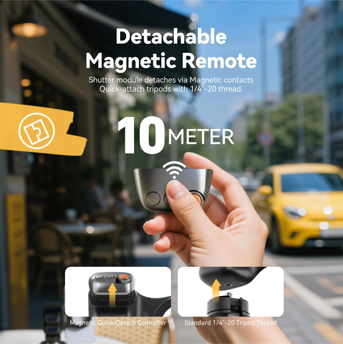 Telesin Magnetic Bluetooth Universal Camera Grip With Remote