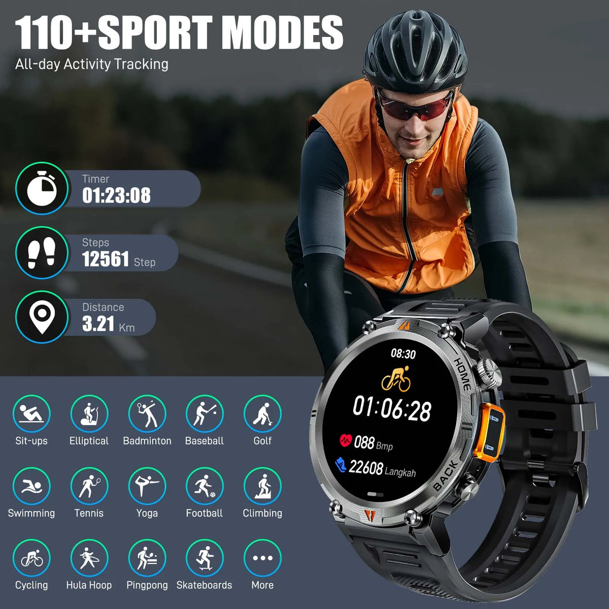 Eigiis 2025 Ke3 Bluetooth Calling Smartwatch Men